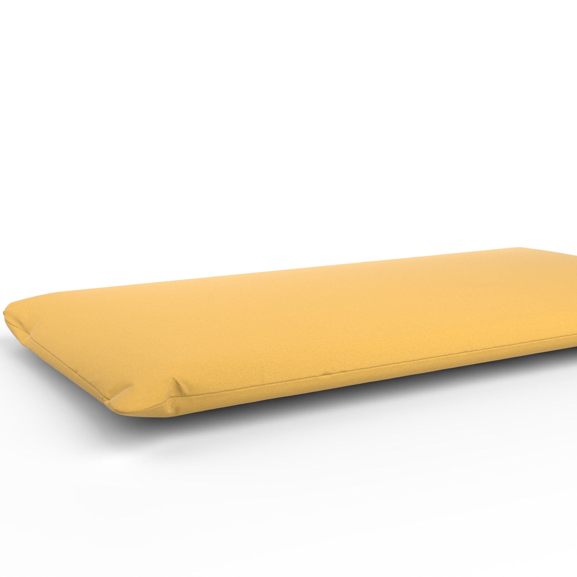 Futon with dandelion yellow cove on a white background.